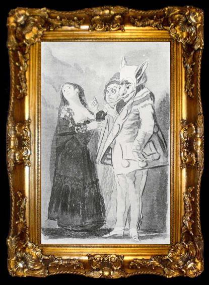 framed  Francisco Goya Mascaras crueles, ta009-2